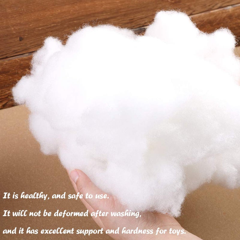 LOKUNN 8.8oz/250g Polyester Fiber Fill, (2.12oz~3.97lb) Stuffing Pillow Filling Stuffing Cushion Filling, Batting High Resilience Fill Fiber, Stuffing for Stuffed Animals/DIY Crafts (White) - Image 4